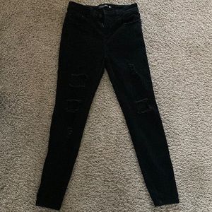 Black ripped jeans